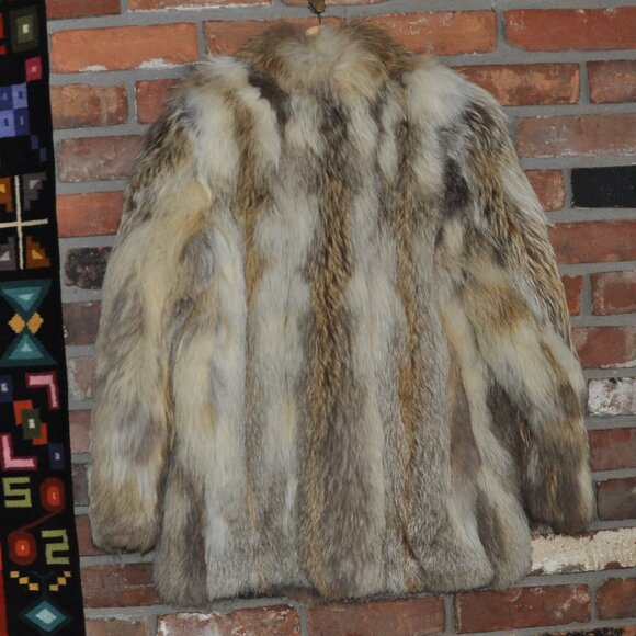 Stunning La Vay Limited 100% Afghan Fox Fur Coat 10 (S-M) Made in UK - Picture 12 of 16
